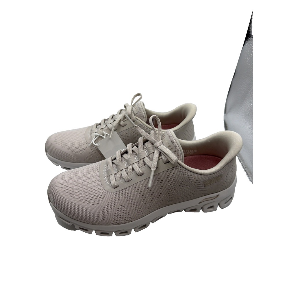 Skechers Women's Hands Free Swift Fit Sneaker Tan Slip On Shoes Size 8